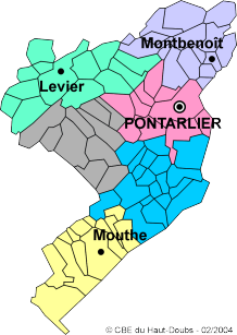 Carte du découpage intercommunal